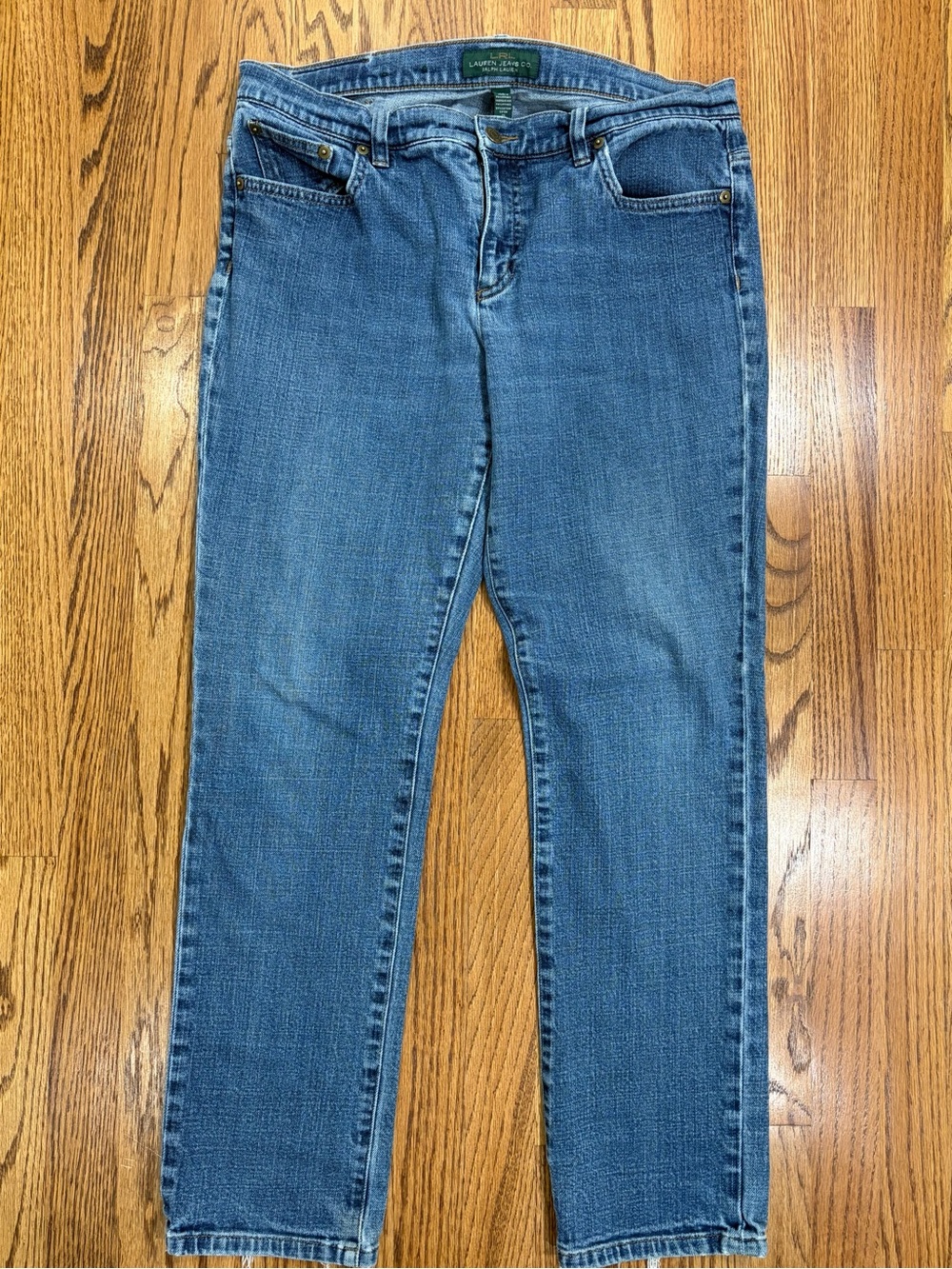 LRL Mid-Rise Straight-Leg Denim Jeans (14)